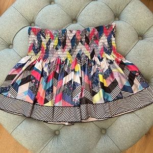 Lucky In Love Long Mix N' Patch Smocked Women's Tennis Skirt